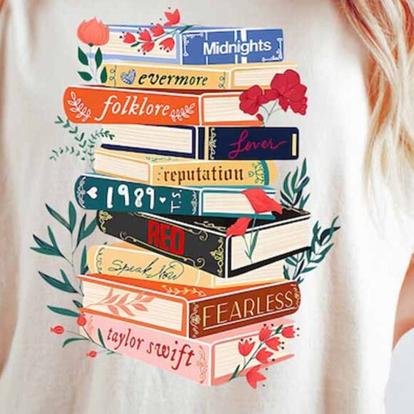 Albums As Books TShirt for Music Lover Gift Tee - Picture 2 of 4